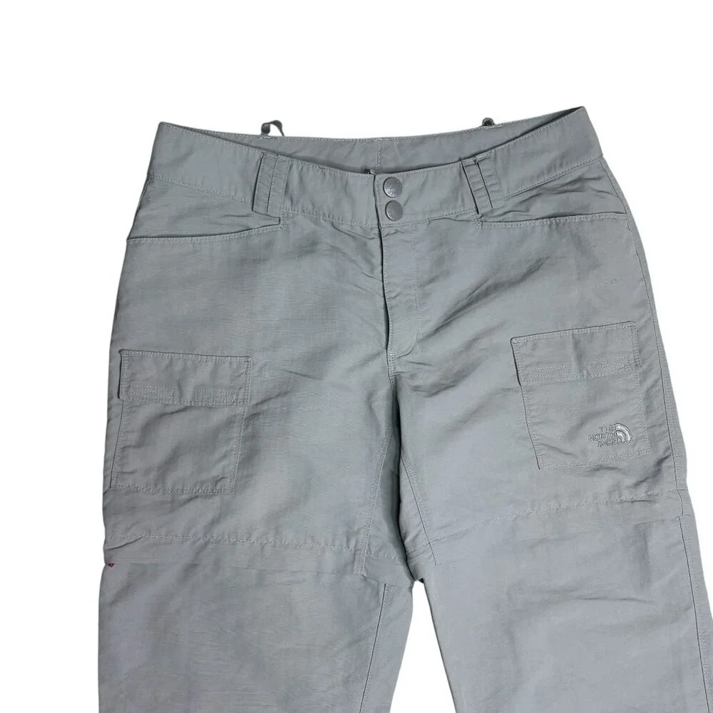 The North Face Gray Hiking Pants Zip off Shorts Size 8